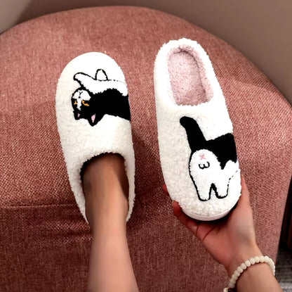 Playful Cat Cozy Slippers