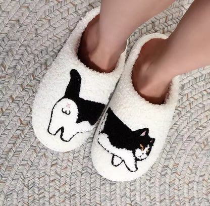 Playful Cat Cozy Slippers