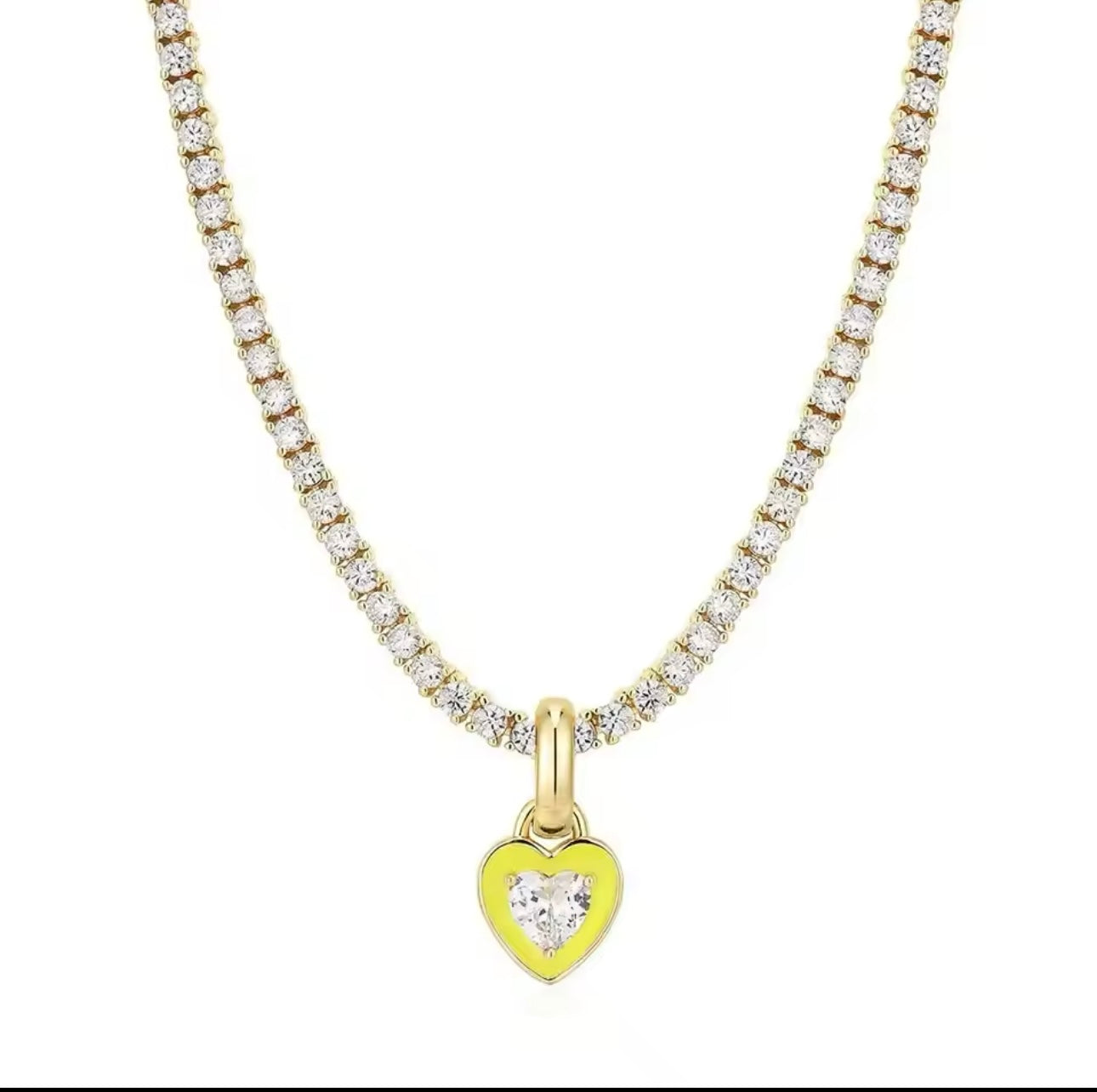 Pink Heart Glow Necklace