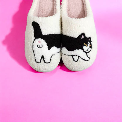 Playful Cat Cozy Slippers