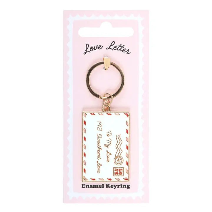 Love Letter Enamel Keychain – A Tiny Message from the Heart