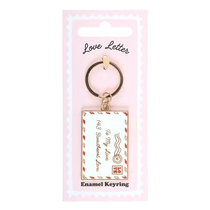 Love Letter Enamel Keychain – A Tiny Message from the Heart