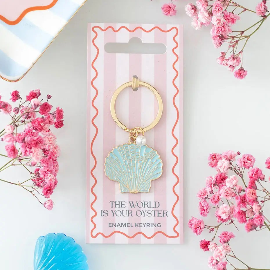 The World Is Your Oyster Enamel Keyring – A Symbol of Possibility &amp; New Beginnings