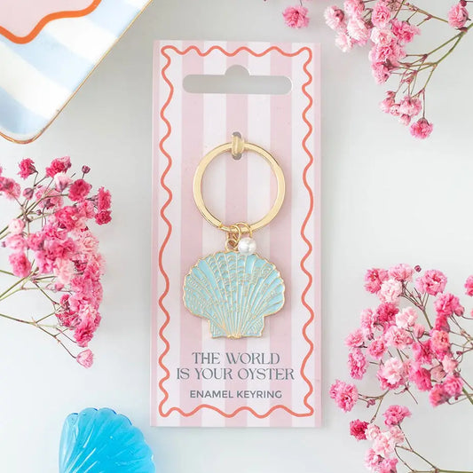 The World Is Your Oyster Enamel Keyring – A Symbol of Possibility &amp; New Beginnings