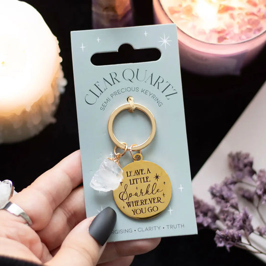 Clear Quartz Keychain - Leave a Little Sparkle Wherever You Go