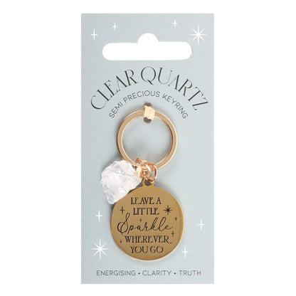 Clear Quartz Keychain - Leave a Little Sparkle Wherever You Go