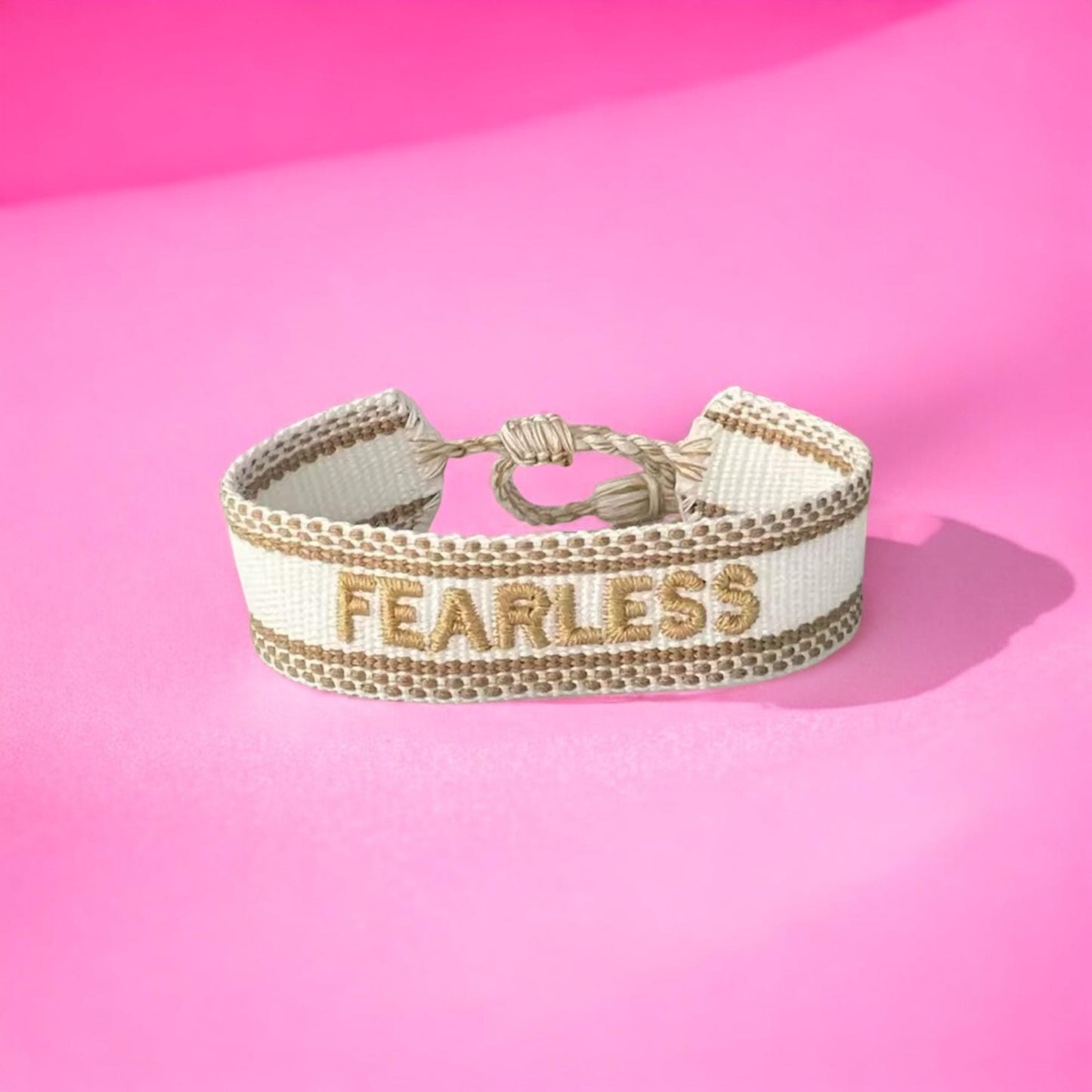 Fearless Embroidered Woven Bracelets, Taylor Swiftie Merch Bracelets, Taylor Swift Merch Accessories, Woven Bracelets