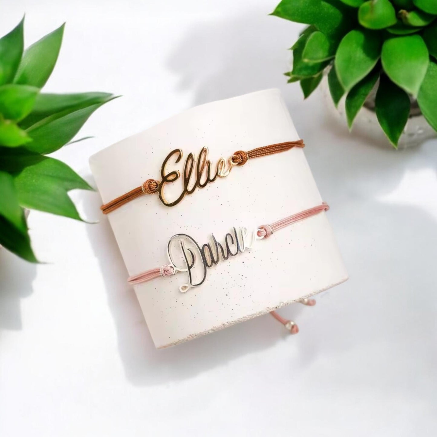 Personalized Name Cord Bracelets, Women Customizable Name Rope Bracelets, Personalized Custom Women Name Bracelets