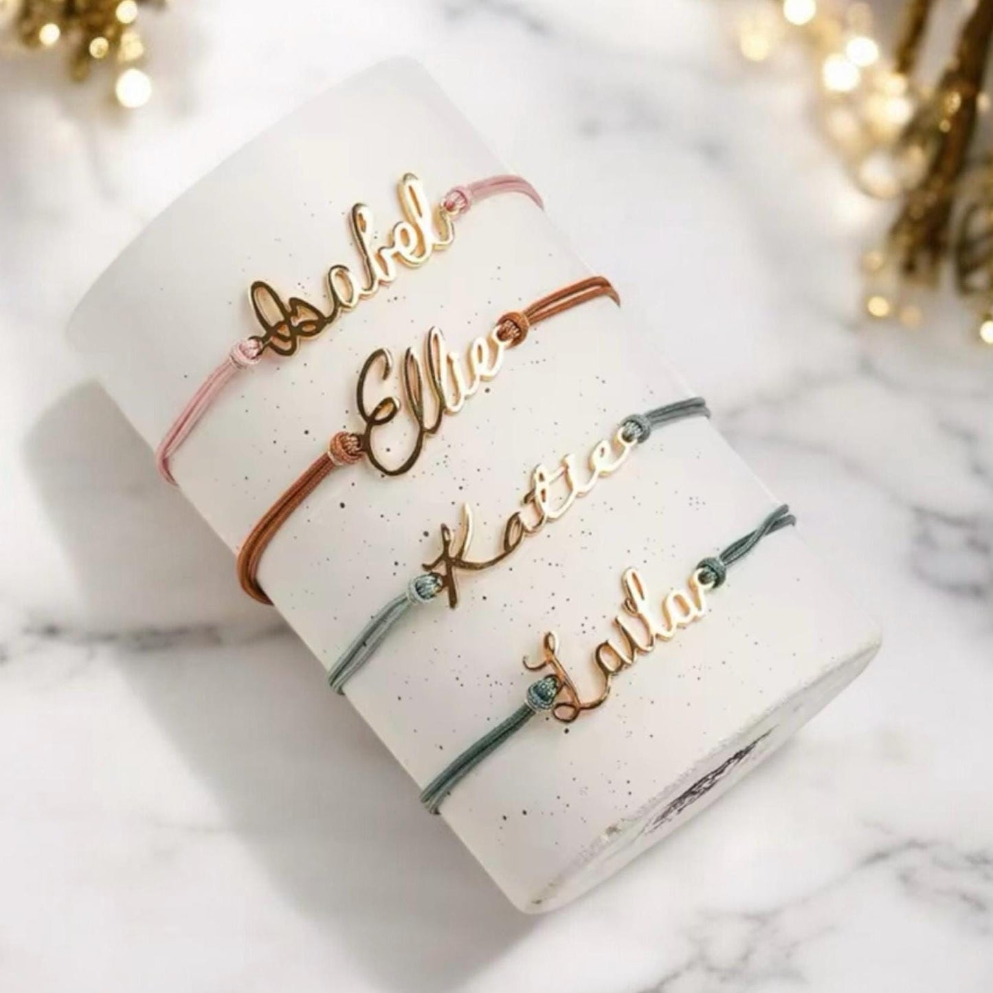 Personalized Name Cord Bracelets, Women Customizable Name Rope Bracelets, Personalized Custom Women Name Bracelets