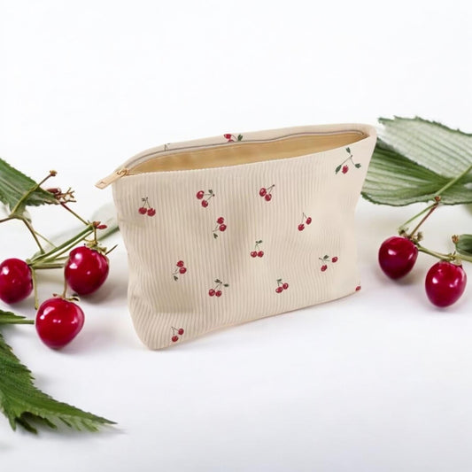 Cherry Blossom Makeup Bag, CherrymMakeup Pouch, Aesthetic Makeup Bag